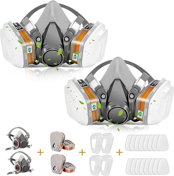 Gas Masks Survival Nuclear and Chemical, Full Face Gas Mask with Activated Carbon Filter