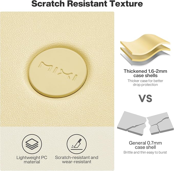 mixi 24 Inch Large Expandable Checked Luggage Suitcase with Spinner Wheels, Hardside Rolling Travel Suitcase PC with TSA Lock, Lark Yellow