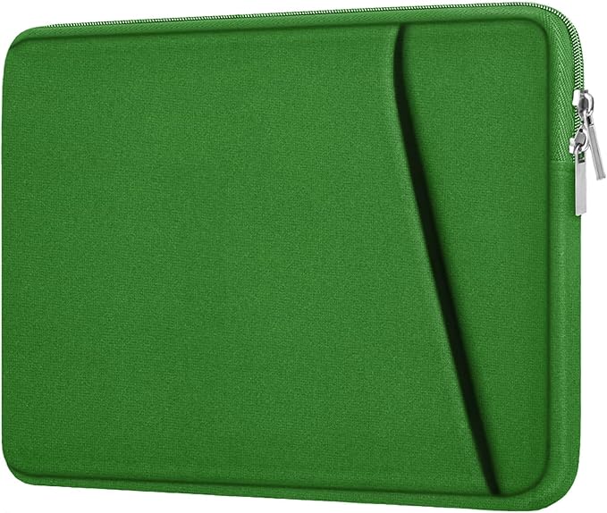 Askuko 14 inch Laptop Sleeve, Shockproof Protective Computer Cover, Durable Carrying Bag Laptop Case Compatible with 14"" MacBook Air/Pro HP Asus Lenovo Notebook, Dark Green
