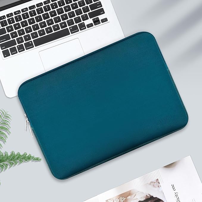 MOSISO Laptop Case 13.3 inch, 13-13.3 inch Laptop Sleeve Bag Compatible with MacBook Air/Pro 13 / Pro 14, HP Dell ASUS Lenovo Notebook, Neoprene Computer Sleeve Bag with Small Case, Deep Teal