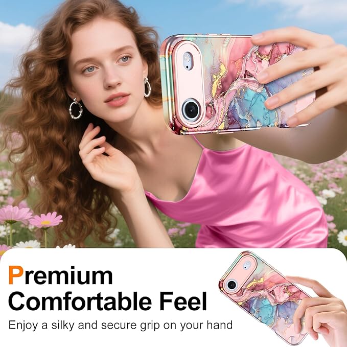 Btscase for iPhone Air Case [Compatible with Magsafe] [Military-Grade Drop Protection] Slim Anti-Scratch Smooth Touch TPU Bumper Shockproof Magnetic Phone Case for Women Girls Men, Rose Gold