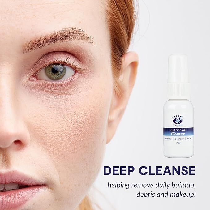 Heyedrate Lid and Lash Cleanser Spray – Gentle, Pure Hypochlorous Acid Spray for Eye Irritation - Fast Acting, Soothing Formula - Everyday Eyelid Cleansing Spray - 1 Ounce Bottle