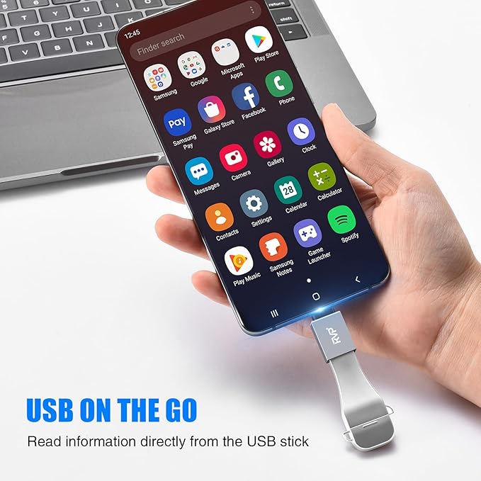 RVP+ USB-A Female to USB-C Male Adapter (5-Pack, Gray)