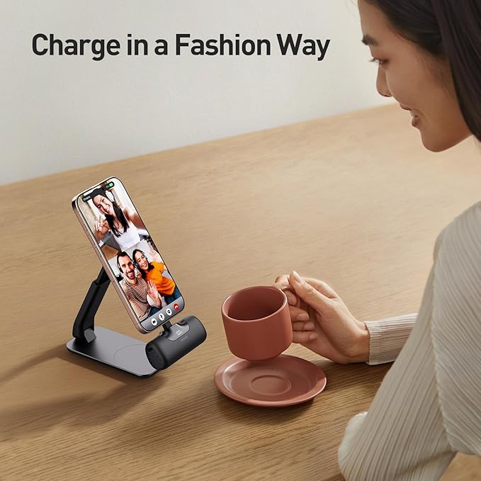 iWALK Portable Charger 5500mAh Next-Gen Small Power Bank 22.5W Fast Charging Battery USB-C Portable Phone Charger for iPhone 16/15 16 Plus 16 Pro Max iPad, Samsung Galaxy S25 S24 S23 Android, Black