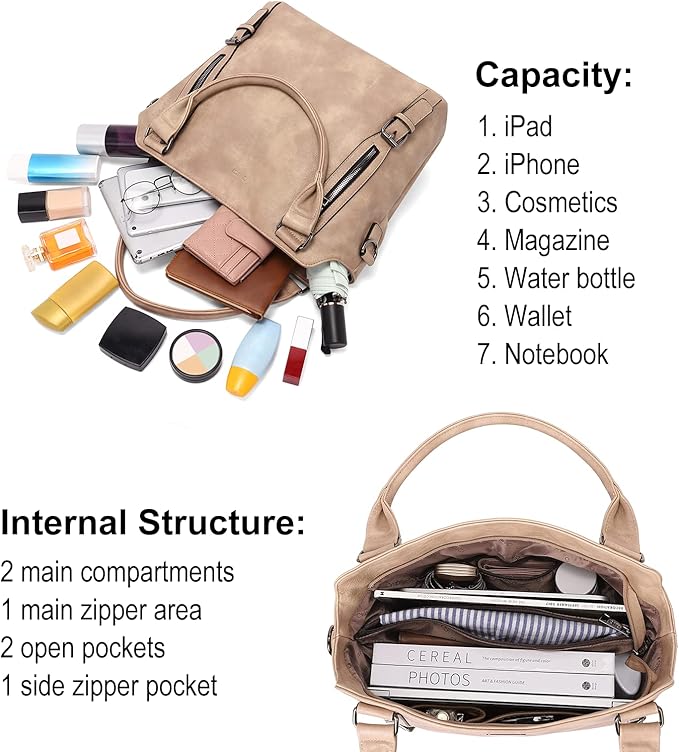 CLUCI Purses for Women Vegan Leather Handbags Tote Purse Shoulder Bag Large Ladies Hobo Bags