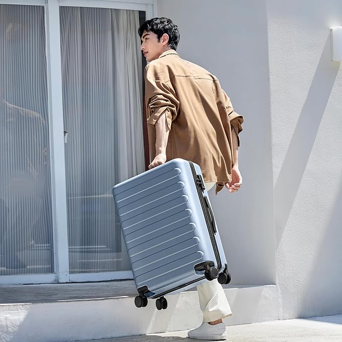 NINETYGO Luggage Sets 2 Piece, Carry On Luggage Airline Approved, Large Checked Luggage with Spinner Wheels, Lightweight, Hard Shell PC Suitcase Sets, TSA Approved, 20in/28in (Shadow, Rhine Basic)