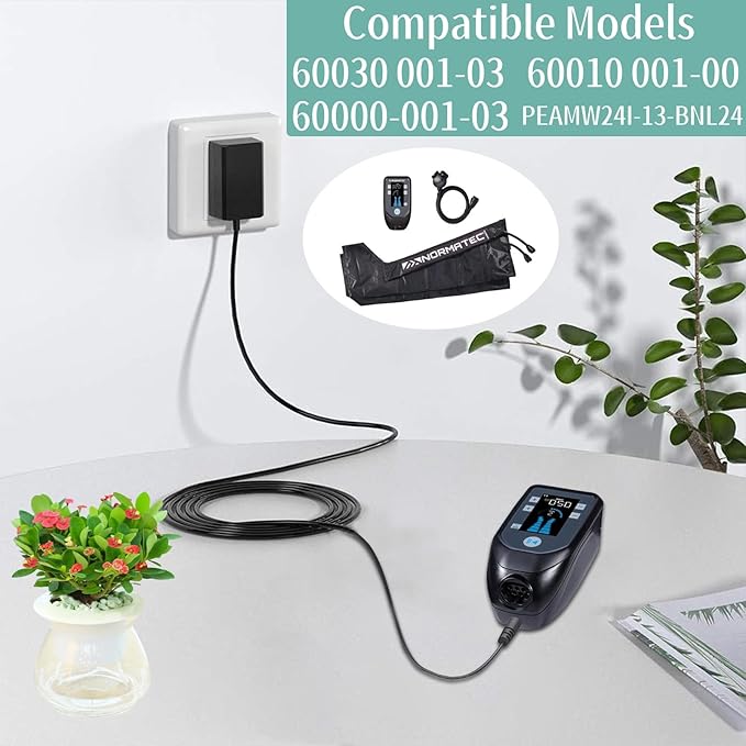 Replacemen Charger for Hyperice Normatec 2.0 Pro Leg Adapter for Normatec 30121 Power Supply Cord for 60030 001-03 60010 001-00 60000-001-03 System Pulse Recovery Massage Device