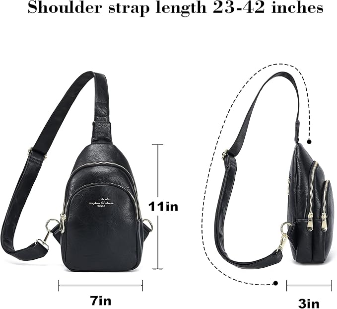 Haytijoe Crossbody Bags for Women Leather Sling Bag Anti-theft Cross Body Bag Travel Sling Purse Chest Bags Fanny Packs