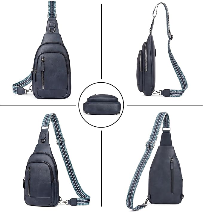 CLUCI Crossbody Bags for Women Men,Leather Sling Bag Cross Body Backpack for Woman Gifts for Women Birthday Unique