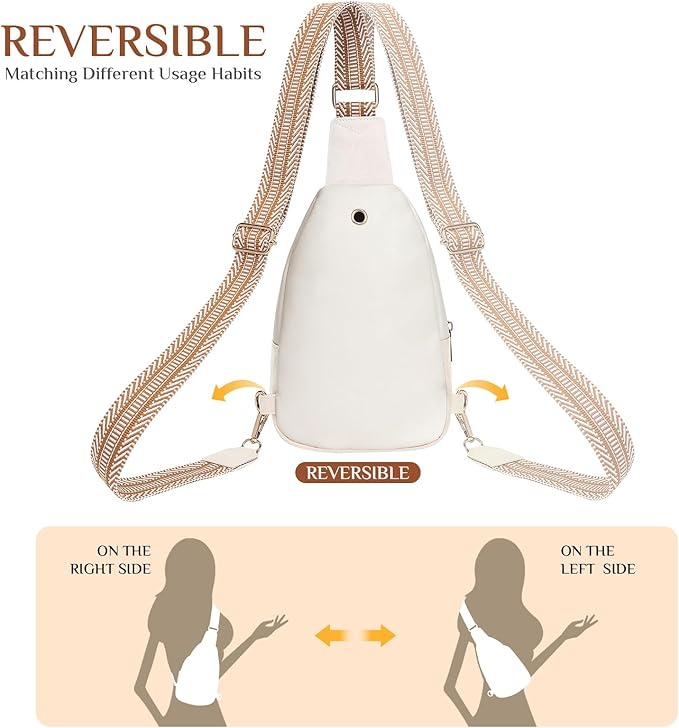 Small Leather Sling Bags for Women Fashion Crossbody Backpack Purse Sling Crossbody Bags