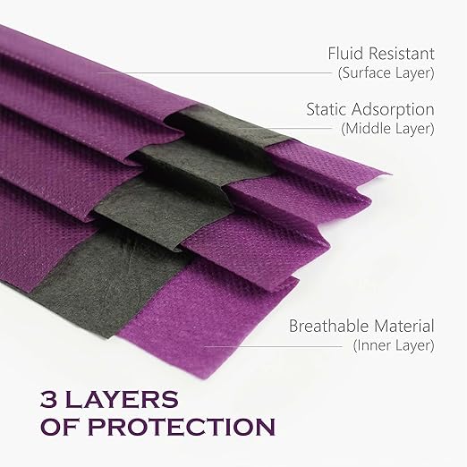 CSD Colo 30 Pcs Purple Disposable Face Masks, 3 Ply Adult Mask with Elastic Ear Loop, Nose Bridge Clip, Breathable Comfortable Mask Great for Indoor, Outdoors Use (Ultra Violet)