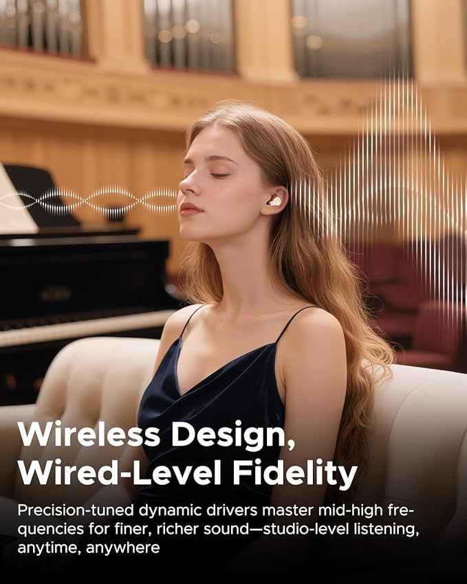 SoundPEATS H3 Hi-Res Wireless Bluetooth Headphones with LDAC, aptX Lossless, Triple Units (1DD+2BA), 55dB Active Noise Cancellation, 6 AI Microphones, Transparent Mode, BT5.4, APP, 37H, IPX5