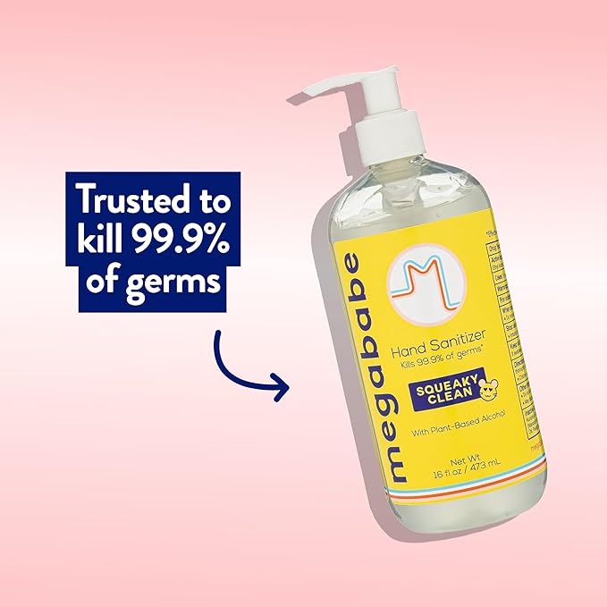 Megababe Squeaky Clean Hand Sanitizer Pump 16oz