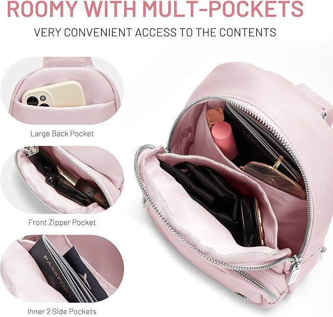 Crossbody Bags for Women Small Sling Bag Travel Cross Body Bag Anti Theft Fanny Pack Chest Purse Trendy Mini Backpack