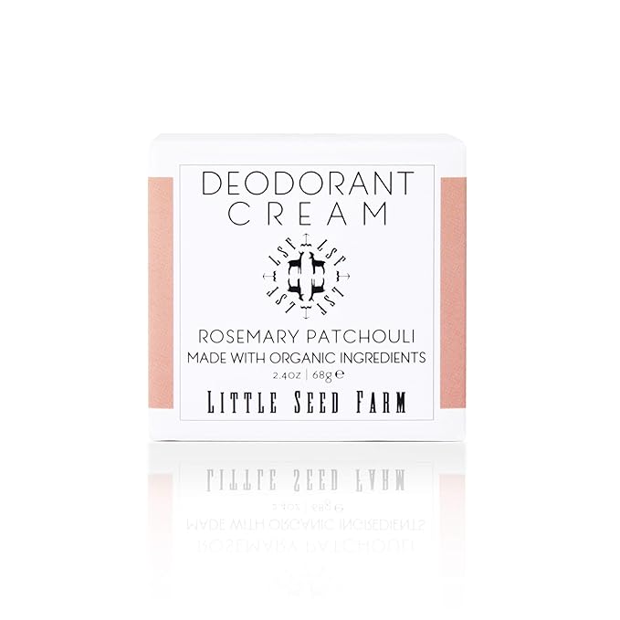Little Seed Farm All Natural Deodorant Cream, Aluminum Free Deodorant for Women or Men, 2.4 Ounce - Rosemary Patchouli