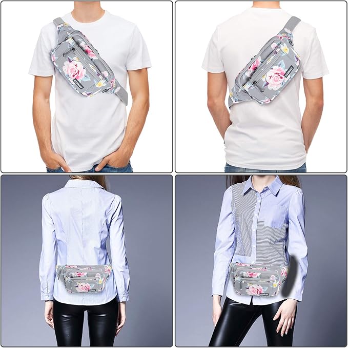 CXWMZY Fanny Packs For Women & Men Waist Pack Hip Bum Bag with Multi-Pockets Large Capacity Waterproof , for Disney Traveling Casual Cycling Running Hiking