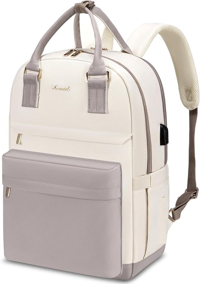 LOVEVOOK Laptop Backpack for Women 15.6 Inch Laptop Bag with USB Port, Fashion Waterproof Backpacks Teacher Nurse Stylish Travel Bags Vintage Daypacks for College Work