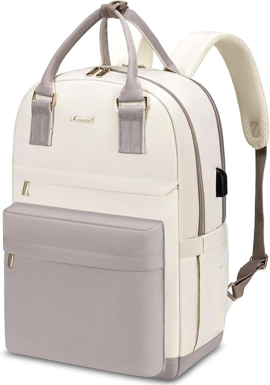 LOVEVOOK Laptop Backpack for Women 15.6 Inch Laptop Bag with USB Port, Fashion Waterproof Backpacks Teacher Nurse Stylish Travel Bags Vintage Daypacks for College Work