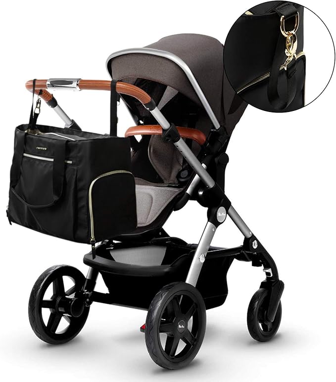 mommore Breast Pump Bag Diaper Tote Bag with 15 Inch Laptop Sleeve Fit Most Breast Pumps Like Medela, Spectra S1,S2, Evenflo