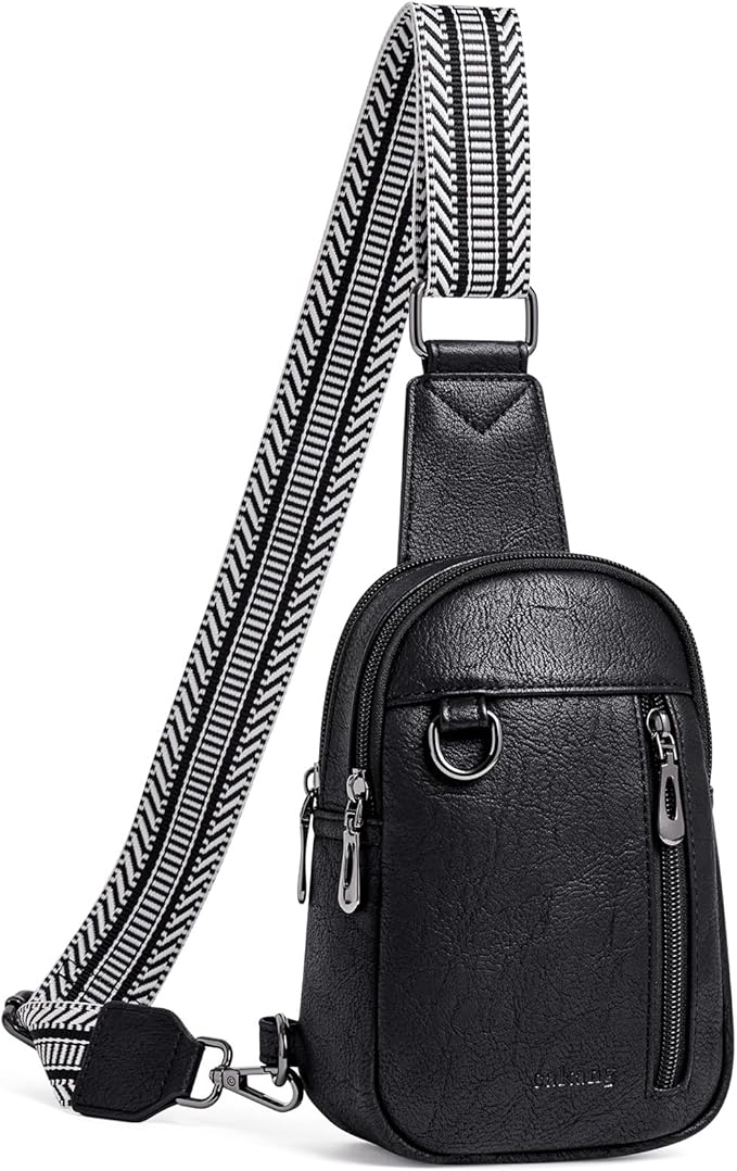 Womens Sling Bag Crossbody Bags for Women Vegan Leather Sling Backpack Daypack Fanny Pack Crossbody Purse Travel