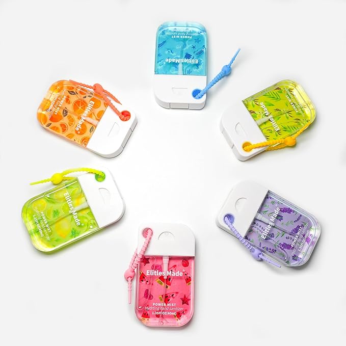 Hand Sanitizer Spray, 3Pack Spray Hand Sanitizer Travel Size With Cute Keychain, Scented Pocket Power Mist Hydrating Women Teen Girl Gifts, 1.35FL.OZ (Watermelon,Lemon,Lavender