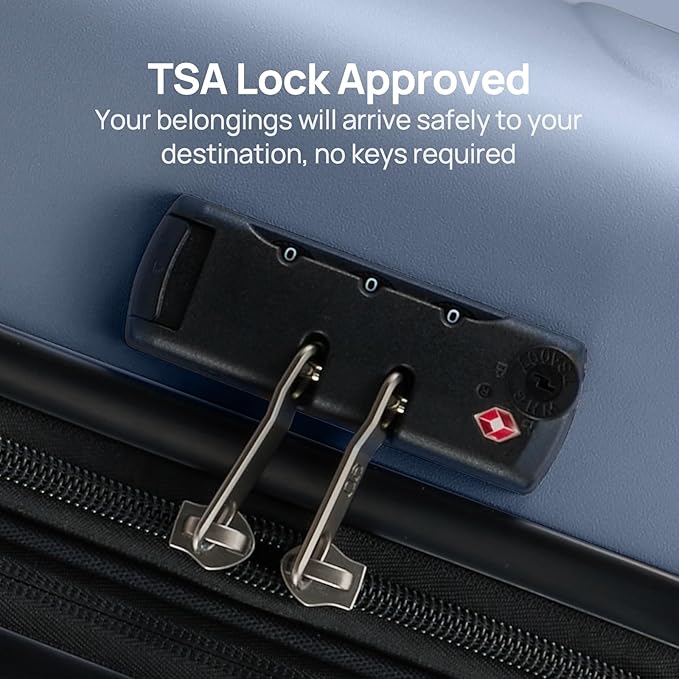 NINETYGO Medium Checked Luggage 26 Inch, Checking In Luggage with Smooth Spinner Wheels, Lightweight, Hard Shell PC Suitcase, Lightweight Travel Luggage, TSA Approved (Shadow, Rhine Basic)