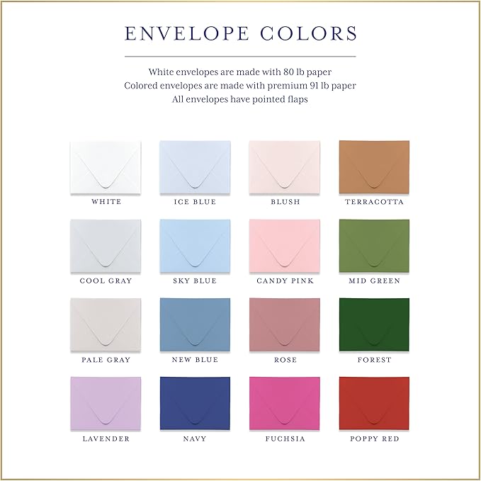 Classic 1 Letter Monogram Note Card and Envelope Stationery Set, Traditional Monogrammed Personalized Stationary in Choice of Set Size and Colors (Monogram with Name Below)