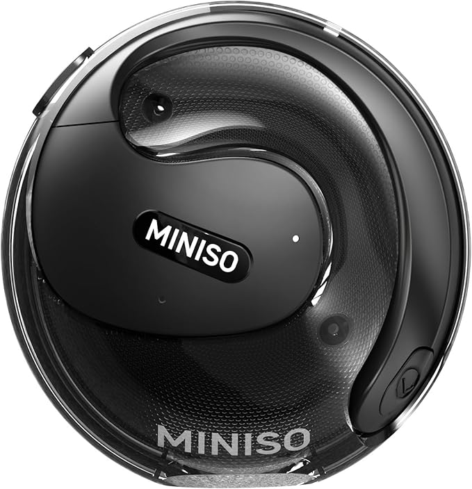 MINISO X15 PRO Translation Earbuds Open Ear Headphone Bluetooth 5.4 OWS AI Headphones Support 148 Languages Wireless Ear Buds with Earhooks IPX5 Waterproof Bluetooth Black（with AI）