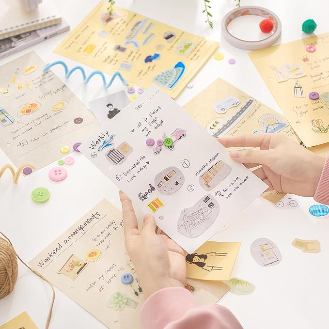 Parchment Paper - 8.5” x 11” Letter Size Parchment Card Stock 65lb Heavyweight Paper Thick Vintage Paper PAP04 (8.5x11inch/70Sheets, 10 Mixed Colors) PAP04MX