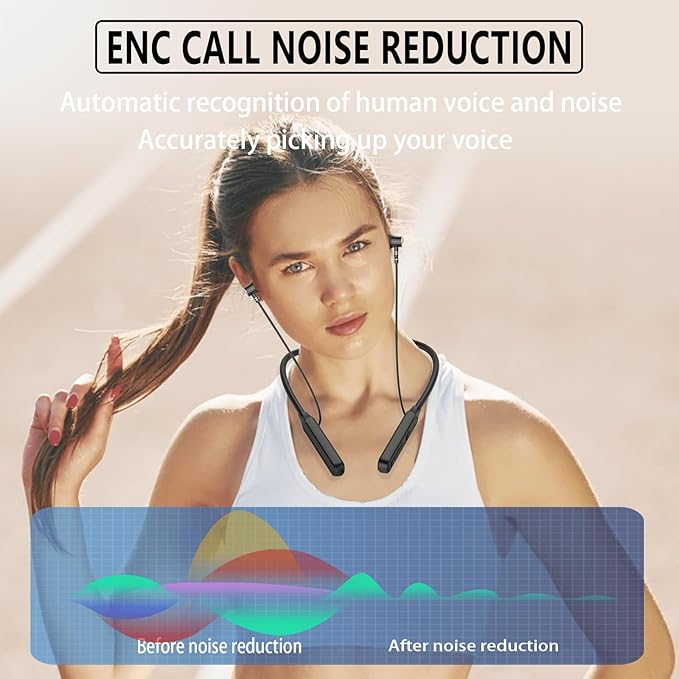 Neck Headphones Wireless Bluetooth，V5.2 with Microphone Neckband Bluetooth Headphones，35 Hours of Playtime in-Ear Neckband Earbuds no Power Button IPX7 Sweat-Resistant deep bass (Y8H)