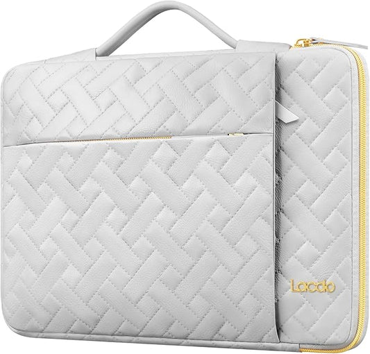 Lacdo 360° Protective Laptop Sleeve Case for 16 inch New MacBook Pro M4/M3/M2/M1 Pro/Max A3403 A3186 A2991 A2780 A2485 A2141 2024-2019, 15 inch Surface Laptop 7th Copilot+PC Computer Bag, Space Gray