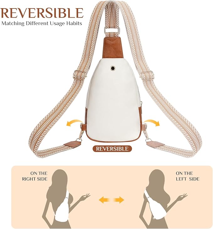 Small Leather Sling Bags for Women Fashion Crossbody Backpack Purse Sling Crossbody Bags