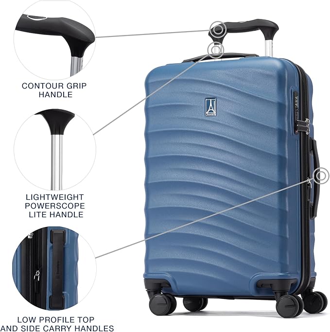 Travelpro Maxlite Air V2 Hardside Expandable Carry on Luggage, 8 Spinner Wheels, Lightweight Hard Shell Suitcase, TSA lock, Ensign Blue, Carry On 21-Inch