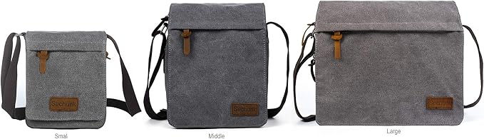 Sechunk Vintage Canvas Messenger Cross body bag Shoulder bag