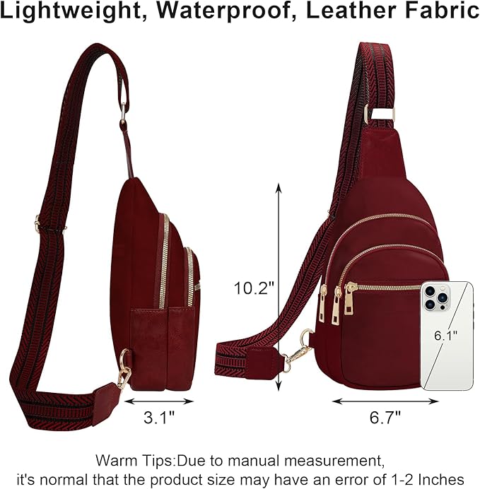 Small Leather Sling Bags for Women Fashion Crossbody Backpack Purse Sling Crossbody Bags