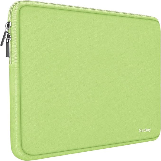 Laptop Case 15.6 Inch, Resistant Neoprene Notebook Computer Pocket Case/Tablet Briefcase Carrying Bag Compatible for Asus Fujitsu HP Sony - (LightGreen)