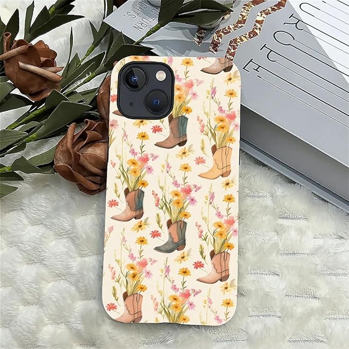 Case for iPhone 15 Plus,Western Cowgirl for Woman Men Full Body Protective Cover Shockproof 2 in 1 Silicone + Hard PC Case for iPhone 15 Plus