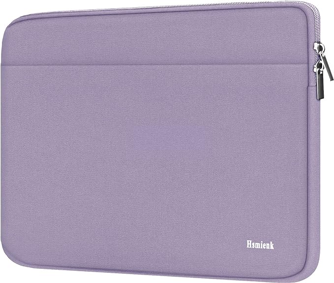 15.6 inch Laptop Sleeve Case, Shockproof Protective Notebook Case with Accessory Pocket, Briefcase Carrying Laptop Sleeve for 15.6" HP, ASUS, Dell, Lenovo, Acer -Lilac Colour