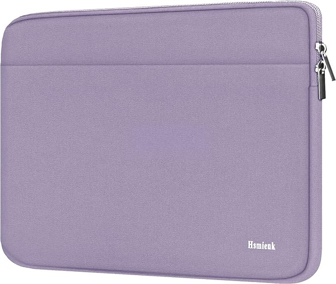 Laptop Sleeve 14 inch, Durable Shockproof Protective Notebook Cover Bag with Accessory Pocket, Carrying Laptop Sleeve Compatible for MacBook HP Lenovo Dell Asus Acer, Lilac Colour