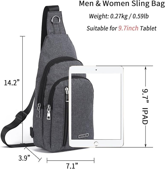 Seoky Rop Small Sling Bag Crossbody for Men Women One Strap Shoulder Cross Body Bag Sling Backpack for Travel