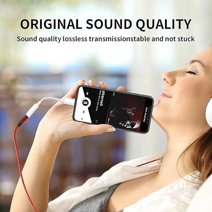 2 Pack Lightning to 3.5 mm Headphone Jack Adapter for iPhone,[Apple MFi Certified] Headphone Jack Adapter Cord Dongle Aux Cable Converter with iPhone 14/13/12/11/X/XR/XS/8/7