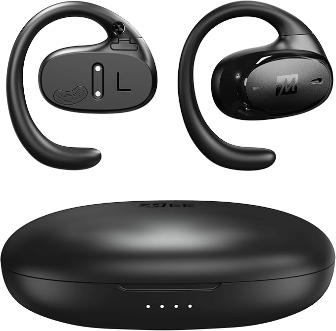 MEE audio AirHooks Pro True Wireless Open Ear Sports Headphones Bluetooth Earbuds - Comfortable Sweatproof Non-Isolating Headset Earphones for Safer Workouts & Running