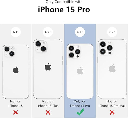 ZTOFERA for iPhone 15 Pro Magnetic Case Compatible with Magsafe,Aesthetic Floral Pattern Design Cute for Girl Women,Anti-Drop Protective Hard Phone Cover for iPhone 15 Pro-Pink Flower