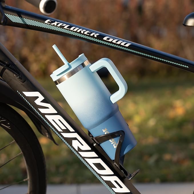 BJPKPK Tumbler With Handle 30 oz Stainless Steel Insulated Tumbler With Lid And Straw For Water Or Ice Coffee,Sky