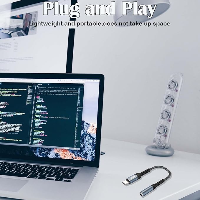 USB C to 3.5mm Audio Adapter,Type C to Aux Dongle Adaptor USB C to Headphone Jack Adapter for iPhone 16/15/Plus/Pro/Pro Max,Samsung Galaxy S25/S24/S23/S22/S21/note10/20 Ultra,iPad Pro,Mini,MacBook