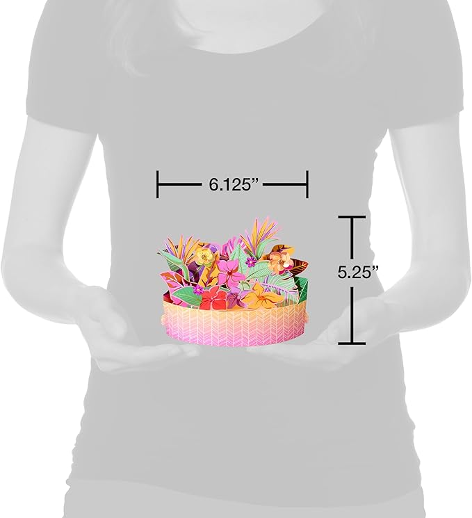 Papyrus Blank Pop-Up Card for Birthdays, Thinking of You and All Occasions (Tropical)