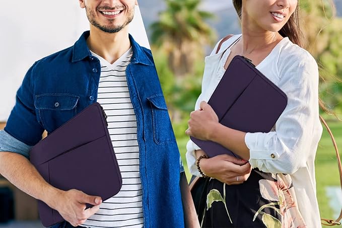 Laptop Case Bag 15.6 inch, Shockproof Protective Computer Carrying Cover with Front Pocket, Briefcase Handbags Laptop Sleeve for 15.6 inch HP, Dell, Acer, Asus, Notebook, Purple