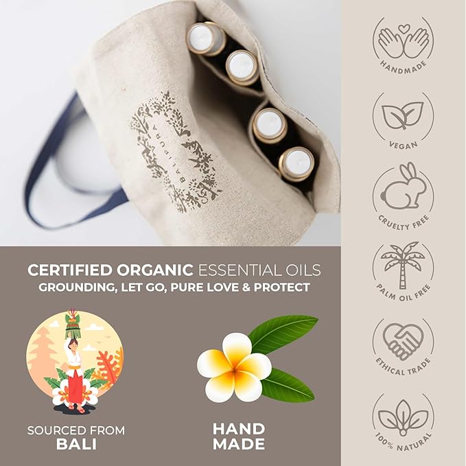 BALIPURA - 4 pc Variety Aura Cleansing Sprays Infused with Crystal - Organic Essential Oils - 30ml Each