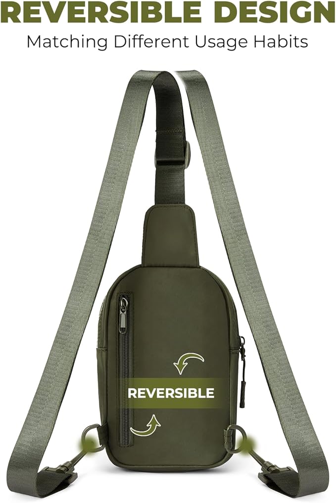 CHOLISS Small Sling Bag for Women and Men, Crossbody Bags Trendy Fanny Packs Chest Bag with Extended Strap