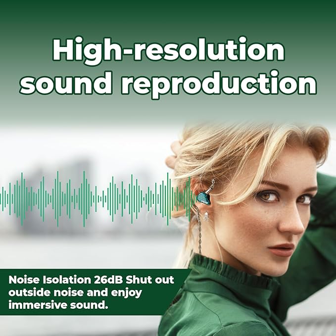 HiFiGo AFUL Performer 5+2 / Performer 7 IEMs, 2DD+4BA+1 Micro Planar Unit in-Ear Monitor Earphones with 3D Printed Acoustic Tube Structure (4.4mm)